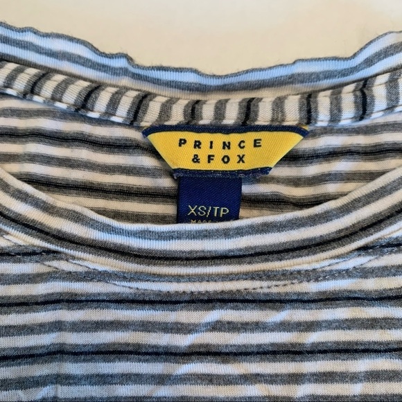 Prince and Fox cold shoulder long sleeve bounce knit t-shirt stripes grey - Picture 3 of 5